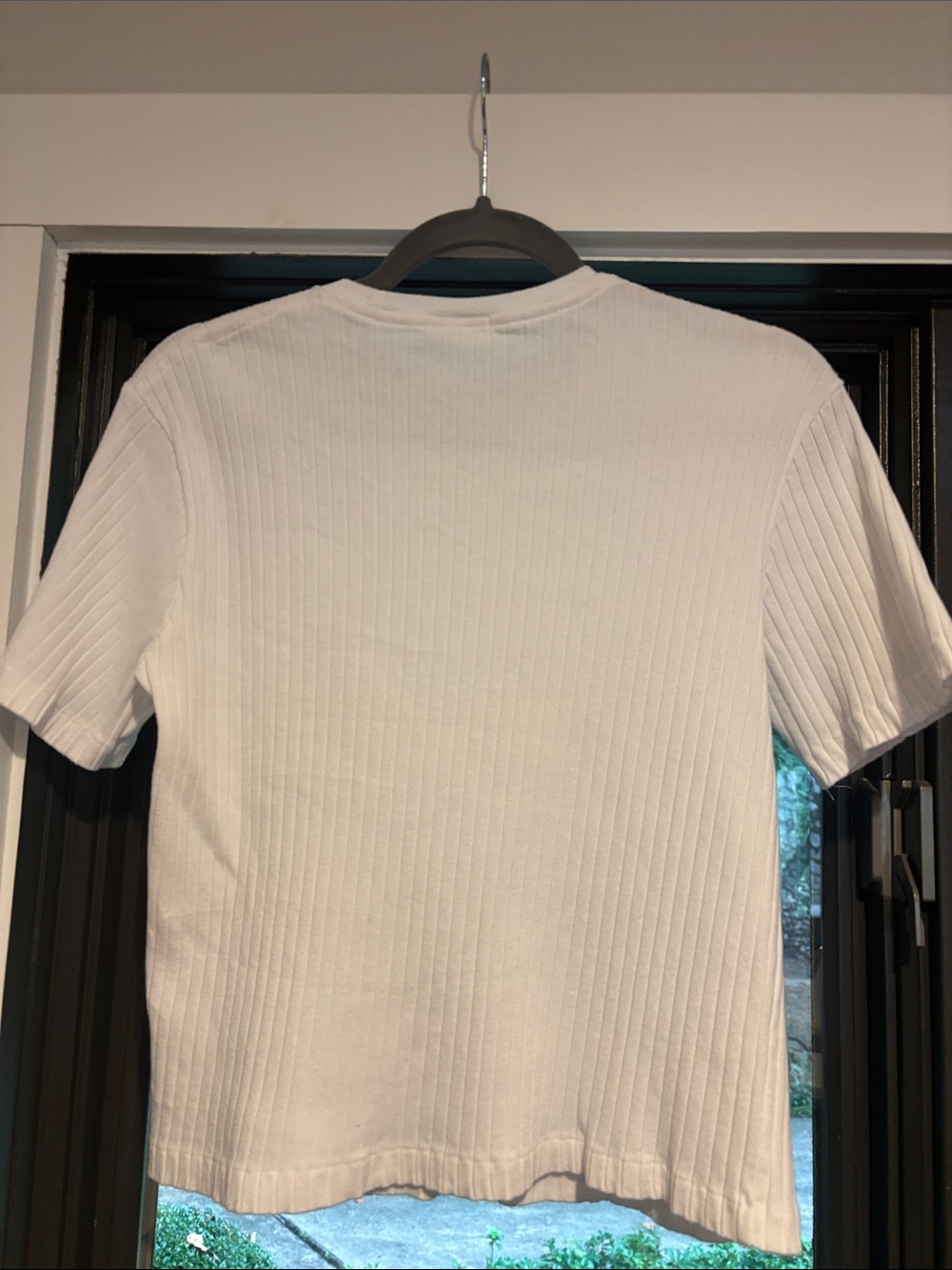 Re/Done White Ribbed Short Sleeve Tee - Picture 2 of 7